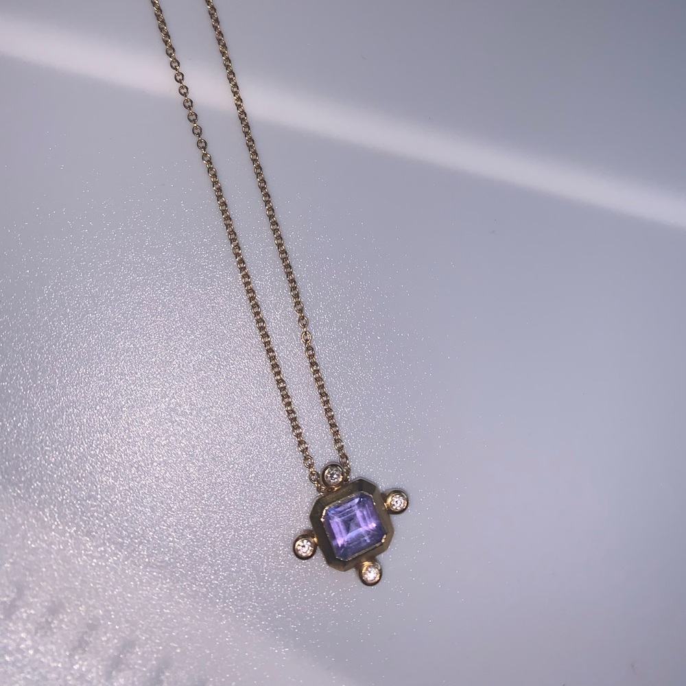 David Yurman Novella Necklace in Tanzanite 18k Gold